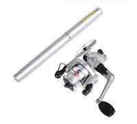 Penna canna da pesca e mulinello combo in lega di alluminio telescopica tascabile mulinello da spinning set leggero compatto estensibile attrezzatura da pesca per barca diga pesca sul ghiaccio