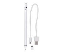Penna Capacitiva Attiva a Punta Fine, Penna Touch Screen Universale a Ricarica Rapida USB con Cappuccio Ad Assorbimento Magnetico, Punta Precisa per IOS per Tablet Android (WHITE)
