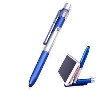 Penna capacitiva multifunzionale, penna capacitiva per supporto telefono, Penna capacitiva per touch screen con supporto per telefono cellulare, Angolo regolabile con luce LED, multifunzionale per dis