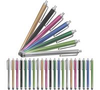 Penna Capacitiva per Touch in Alluminio e Plastica 36 Pezzi Colore Casuale | Doppia Punta Utilizzabile, per Scrivere e Disegnare sullo Schermo, Accessorio Portatile per Tablet Colore Casuale