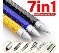 Penna capacitiva stilo touch screen con penna multifunzionale 7 in 1 con cacciavite righello livellatore strumento matita a sfera ricaricabile