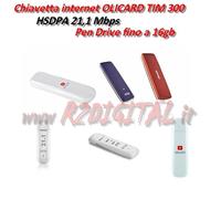 PENNA CARD INTERNET OLICARD 300 WHITE TIM HSDPA UMTS 21,1 MBPS CARD + PEN 32 Gb