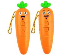 Penna carota da 2 pezzi, simpatico registratore vocale da 60 secondi per bambini, penna non scrivibile - regalo divertente e creativo per bambini, studenti, insegnanti, registrazione