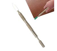 Penna colorante per bordi in pelle, punta da 13 cm, applicatore di precisione, penna a doppia testa per lavori in pelle, riparazione e pittura dei bordi, strumento ricaricabile per progetti fai da te