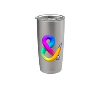 Penna colorata a forma di un commerciale E Bicchiere termico in acciaio inox doppia parete