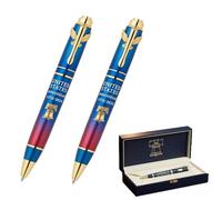 Penna commemorativa per i 250 anni di libertà degli Stati Uniti, penna a sfera natalizia in grandi quantità, elegante set da collezione con scatola con aquila, regali per adulti e bambini (Blue,2PC)
