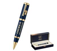Penna commemorativa per i 250 anni di libertà degli Stati Uniti, penna a sfera natalizia in grandi quantità, elegante set da collezione con scatola con aquila, regali per adulti e bambini (Black,1PC)