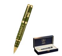 Penna commemorativa per i 250 anni di libertà degli Stati Uniti, penna a sfera natalizia in grandi quantità, elegante set da collezione con scatola con aquila, regali per adulti e bambini (Green,1PC)