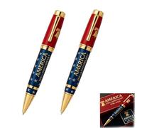 Penna commemorativa Us per i 250 anni di libertà, penne patriottiche da collezione con confezione regalo, strumento di scrittura per gli amanti della storia, regali natalizi sfusi con (#A-2PCS)