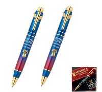 Penna commemorativa Us per i 250 anni di libertà, penne patriottiche da collezione con confezione regalo, strumento di scrittura per gli amanti della storia, regali natalizi sfusi con (#B-2PCS)