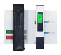 Penna compatta per test della temperatura per depuratori d'acqua RO con display retroilluminato, funzione di mantenimento e gestione automatica dell'alimentazione (custodia in pelle bianca)