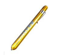 Penna con mini torcia, ideale per le diagnosi mediche, riutilizzabile, con luce LED, per uso domestico, esterno, per dottori, infermieri, soccorritori, 1 confezione, giallo