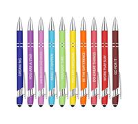 Penna con punta per touch screen, set di penne ispiratrici | Penne a in metallo ispiratrici,Penna touch motivazionale 10X, materiale scolastico per quaderni, promemoria