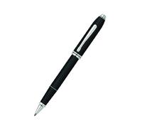 Penna Cross Premium Townsend laccata nera con appuntamenti placcati in rodio