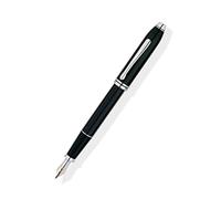 Penna Cross Premium Townsend laccata nera con appuntamenti placcati in rodio