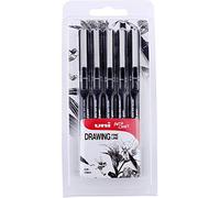 Penna da disegno PIN 5pc, inchiostro nero, pennini di dimensioni assortite in confezione da 5 pezzi