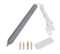 Penna di calore della stagnola, 4 dimensioni punte di metallo USB caldo riscaldato penna di stagnola per l'aggiunta di lucido scritto a mano, rotolo di stagnola attivata dal calore