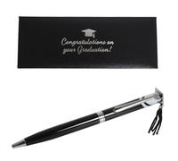 Penna Di Laurea Con Cappello Nero E Argento In Una Scatola Regalo Stupenda