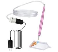 Penna di Pittura Elettrica Strass Piuma Pittura di Arte Strass | Rettifica Elettrico Arte Pittura di Penna Vuoto | Adsorbimento Perline USB Craft Project Applicatore Portatile per
