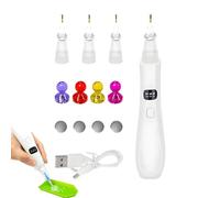Penna Di Pittura Elettrica Wireless Elettrica, Penna Artigianale Elettrica, Dispositivo Di Pittura Gemma, Batteria Ricaricabile, Funzionamento Silenzioso, Bianco/rosa, Per Arte, Enigmi Di Vernice, Pro