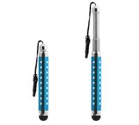 Penna digitale Touchscreen Alluminio Azzurra + Presa Jack 3.5 mm