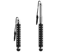 Penna digitale Touchscreen Alluminio Nera + Presa Jack 3.5 mm