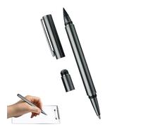 Penna e combinate, 0,5 mm, penna multifunzione a doppia punta, punta fine 2 in 1, scrittura liscia, inchiostro nero, cancelleria estetica in metallo per firma, lavoro, diario, disegno
