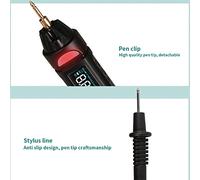 Penna elettrica a portata di mano multimetro digitale Professionista Verità RMS Tensione Resistenza Tester di continuità del diodo Continuità con torcia a LED di spegnimento (ET118)