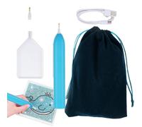 Penna elettrica per pittura con strass, ricaricabile, con 3 ventose, ricaricabile, strumento artigianale per laboratori di comunità, organizzatori di matrimoni