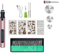 Penna elettrica portatile per incisioni con 30 teste di innesco e 5 modelli, multi-materiale, USB ricaricabile, ideale per fai da te e creazione