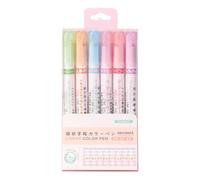 Penna evidenziatore curva, set di penne curve, set di penne evidenziatori curve, 6 colori, penne curve evidenziatori, pennarelli per adulti adolescenti per la decorazione di carte liv