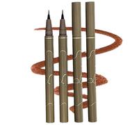 Penna eyeliner impermeabile 4 pezzi punta fine 0, 05 mm eyeliner marrone liquido a prova di sbavature di lunga durata per trucco naturale quotidiano Aegyo Sal Marrone scuro