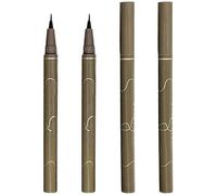 Penna eyeliner waterproof 4 pezzi, eyeliner liquido waterproof punta fine da 0, 05 mm in marrone, a prova di sbavature per un trucco quotidiano preciso Grigio Marrone