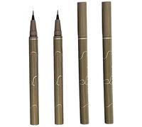 Penna eyeliner waterproof 4 pezzi, eyeliner liquido waterproof punta fine da 0, 05 mm in marrone, a prova di sbavature per un trucco quotidiano preciso grigio marrone, uso en casa
