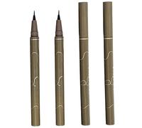 Penna eyeliner waterproof 4 pezzi, eyeliner liquido waterproof punta fine da 0, 05 mm in marrone, a prova di sbavature per un trucco quotidiano preciso Marrone scuro