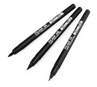 Penna Fineliner Sakura Pigma Brush Matte, Media, Bold Inchiostro Nero 3 Pezzi