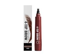 Penna for Sopracciglia a 4 Punte Marrone Scuro - Lunga Tenuta for Tutto Il Giorno, Facile da Applicare, Delicata E Idratante, Adatta a Tutti, Design Elegante(Reddish brown,5pcs)