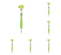 Penna Fun Pens a forma di bambola soffice, a sfera ricaricabile da 1 ml, compatibile con touchscreen, con fusto flessibile e rotondo, antigraffio e