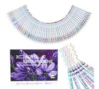 Penna gel acrilica 3D | Penne gelatine 3D da 1,0 mm - Forniture artistiche, 36 colori, scrittura liscia cancelleria per album fotografici, disegno, scrittura e creazione di biglietti