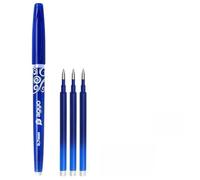 Penna Gel Cancellabile Blu 0,7 mm - 1 Penna + 3 Ricariche, Inchiostro Termosensibile Scrivi-Cancella-Riscrivi, Clip Salva-Tasca, Impugnatura Ergonomica, Asciugatura Rapida