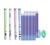 Penna Gel Cancellabile Da 4 Con Ricariche Per Penna E Gomma Da 0 5 Mm Punta Ago Liscia Scrivere L'inserimento Nel Journal Forniture Ufficio Insegnanti