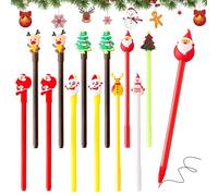 Penna gel natalizia, 12 penne a inchiostro gel di Natale, schizzo, pennarello, pupazzo di neve, Babbo Natale, fineliner, per articoli scolastici, cancelleria per Natale (A)