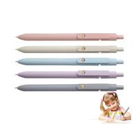 Penna Gel Per Journaling - Penna a Inchiostro Gel Nere | 5 Pezzi Punto Fine Liscio Asciugatura Rapida Strumento di Scrittura per Appunti Diario Scuola