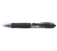 Pilot Lot de 3 Minis Stylo roller Encre gel G2 XS7 PIXIE Tracé 0,4 mm (Bille 0,7mm) Noir