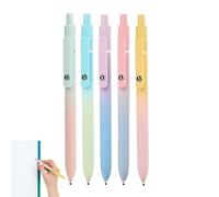 Penna Gel Scrittura - 5 Pezzi Penne a Pressione Asciugatura Rapida,Multiuso Inchiostro Gel Per Registrazione E Scuola Forniture Per Famiglie Insegnanti Colleghi Amici
