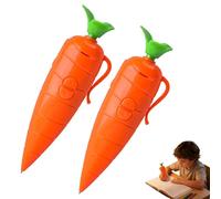 Penna Giocattolo Per Registratore Carota, Simpatica Penna A Sfera Arancione Per Scrittura E Registrazione Vocale Per Gli Studenti (2PCS)