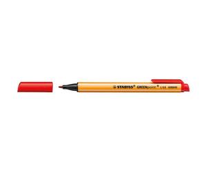 Penna GREENpoint Stabilo - 0,8 mm - 6088/40 (Rosso Conf. 10)
