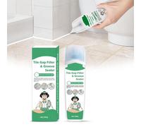 Penna impermeabile per riempire e sigillare gli spazi tra piastrelle, penna per malta per piastrelle ad asciugatura rapida, kit di riparazione bianco, tubo per spremere la malta per il bagno (1pc)