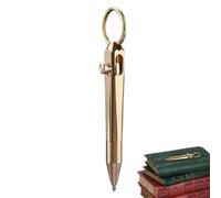 Penna in massiccio - scrittore di firma compatta, punto di palla da viaggio tascabile | Breve paragrafo mini penna per computer portatili, strumento di scrittura Bolt Action delicato, sty