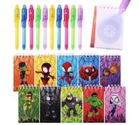 Penna Inchiostro Invisibile e Mini Taccuino, 20 Pezzi Gadget Compleanno Bambini, Bomboniere Compleanno Bambino, Regalini Fine Festa Compleanno